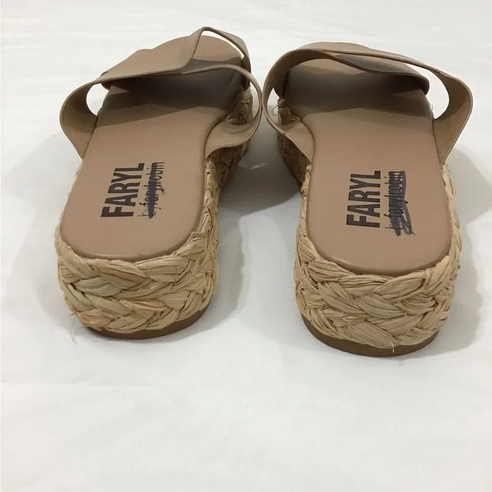 Daryl by Faryl Robin Tan Espadrille Strap Platform Sandals Size 9